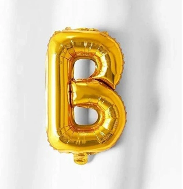 "B" Letter-Alphabet foil balloon - 16 Inch, Golden