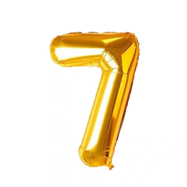 "7" Number foil balloon - 16 Inch, Golden