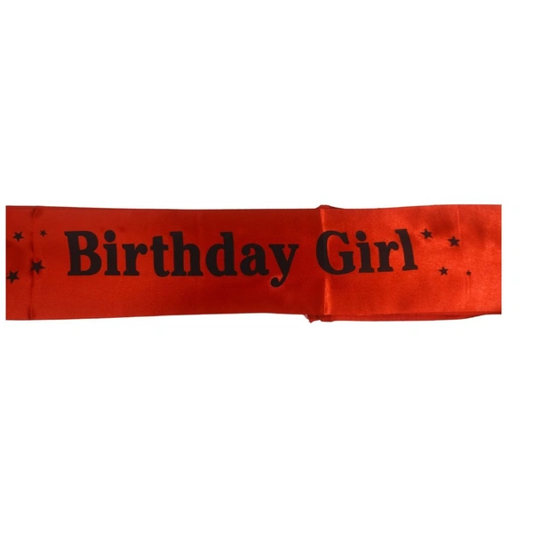 Birthday Girl, Sash  - Big, Red