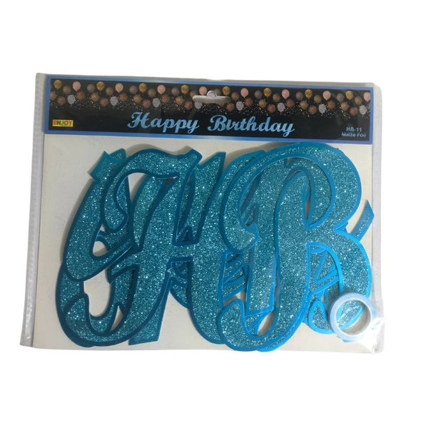 Decor Dex Happy Birthday Glitter Banner - Blue