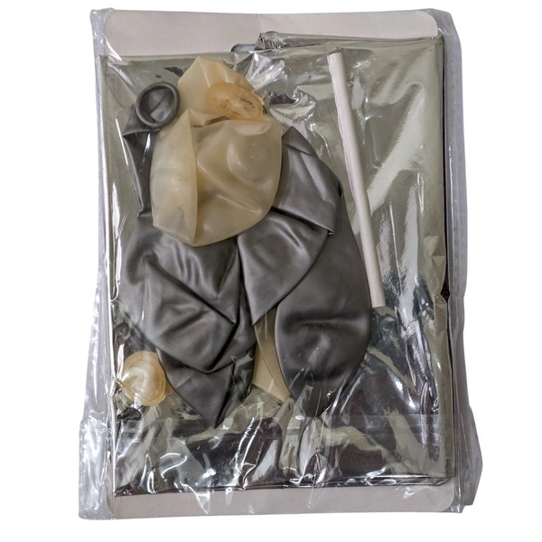 Decor Dex Star heart balloons combo - Big, Grey