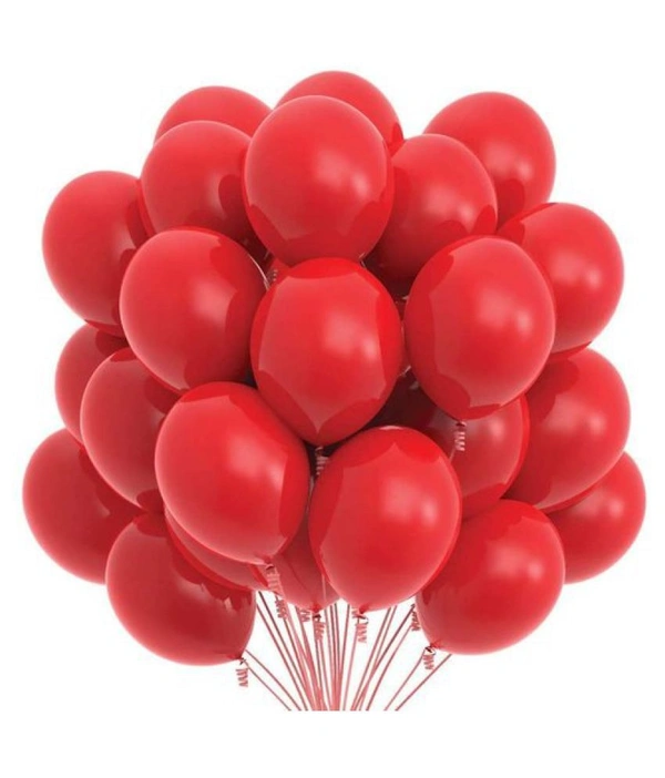 Decor Dex Red Metallic Balloons (40pc) - 9 Inch, Red