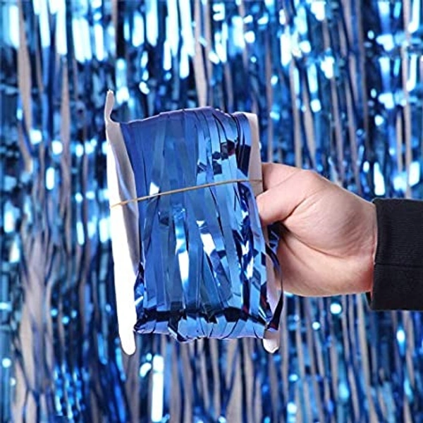 Dex Foil Curtain Indian - 3*6 Size, Blue