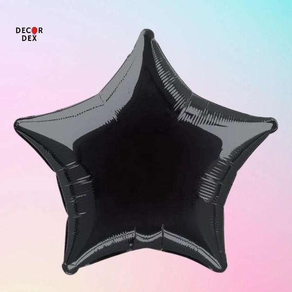 Dex Star foil balloon 5pc - 18 Inch, Black