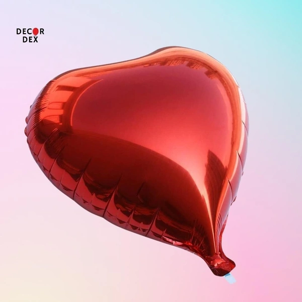Dex Heart foil balloons 5pc - 18 Inch, Red
