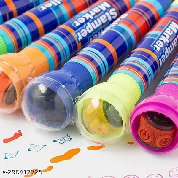 10 Roller Stamper Marker Decorative Crafts, Greeting Cards, Photo Scrapbooks 