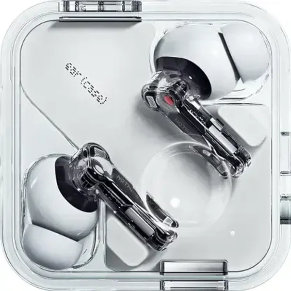Nothing Ear (2) 2023 | Dual chamber sound | Hi-res audio | Smart ANC | Dual connection Bluetooth  (White, True Wireless)