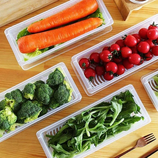 8PC Vegetables & Fruits Freezer Storage Container (PACK OF 8PC) 1500ML)