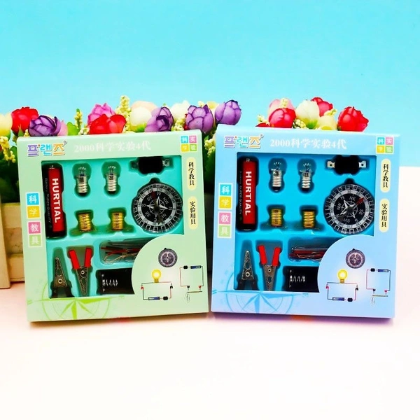 Science Experiment Project Kit for School Kids with Compass, Electric Circuit, Lights