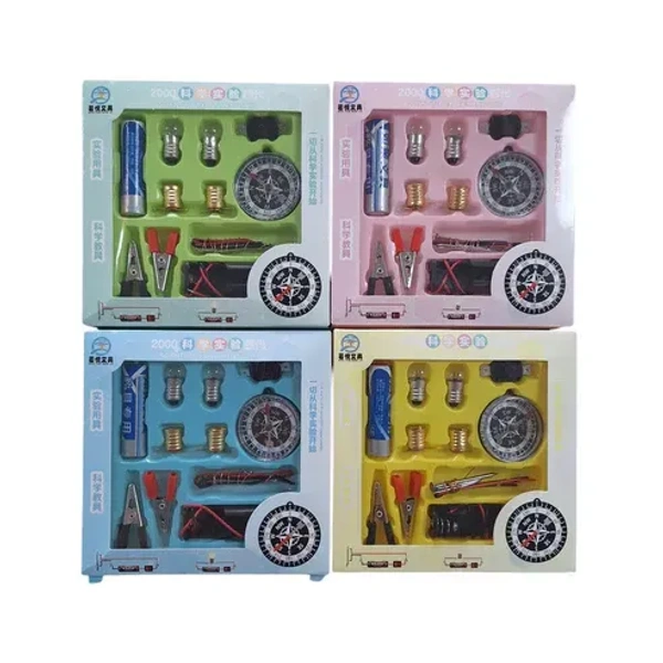 Science Experiment Project Kit for School Kids with Compass, Electric Circuit, Lights