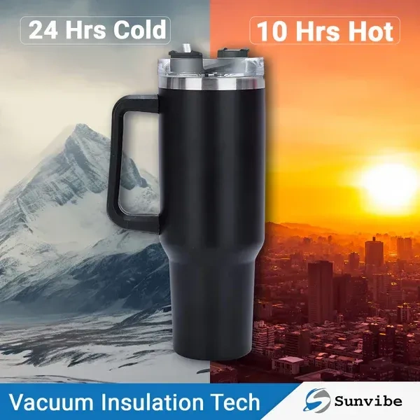  1200ML Bottle Tumbler with lid and Straw 1200ML Cup Stainless Steel Vacuum Insulated Flask for Water, Iced Tea or Coffee for Office Gym Travel (40 Oz - Purple)