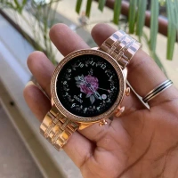 Round Rose Gold Fossil Gen 9 Diamond Edition Smartwatch