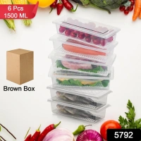 8PC Vegetables & Fruits Freezer Storage Container (PACK OF 8PC) 1500ML)