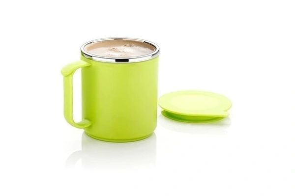 Stainless Steel, Plastic Coffee Mug with Lid,  Long Life Durable, Water tite Cup of Tea and Coffee