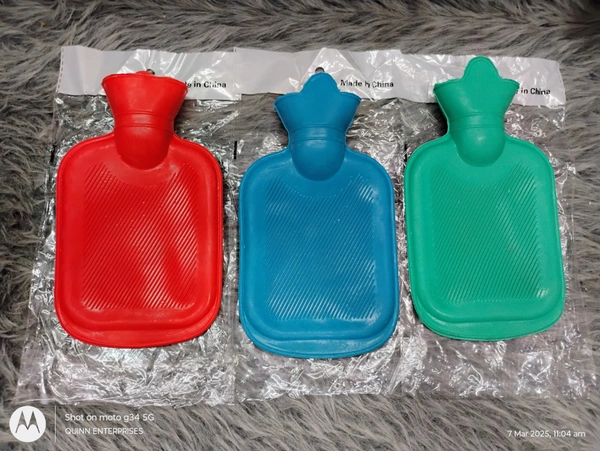  2L Hot Water Rubber Bottle bag for Pain Relief Therapy Multicolor - 500ml