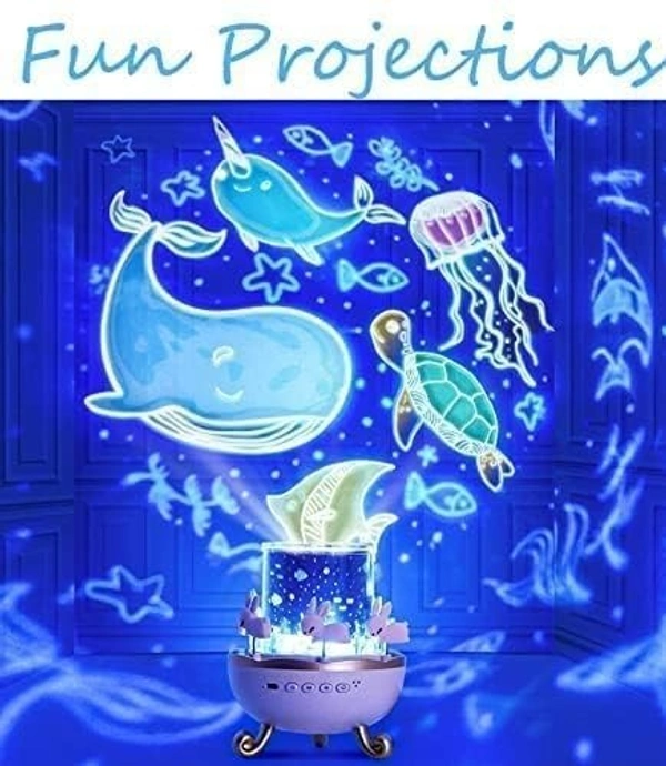 Bunny Night Light Cabin Projector Lamp 360° Rotatable LED Night Lamp for Kids Room Decor, Kids Night Lights for Girls Bedroom 6 Film Shade, Star Projector, USB Powered Birthday Gift for Kids
