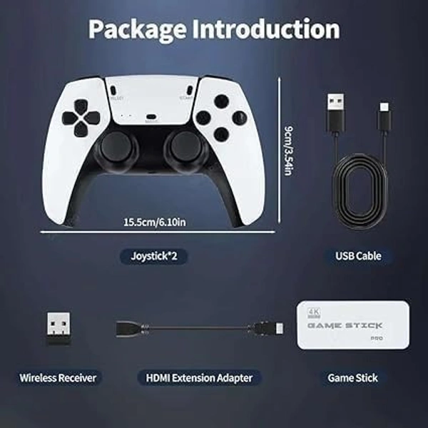 M15 PS5 Wireless Video Game Console, 4K HD Game Stick for TV, Retro Gaming System