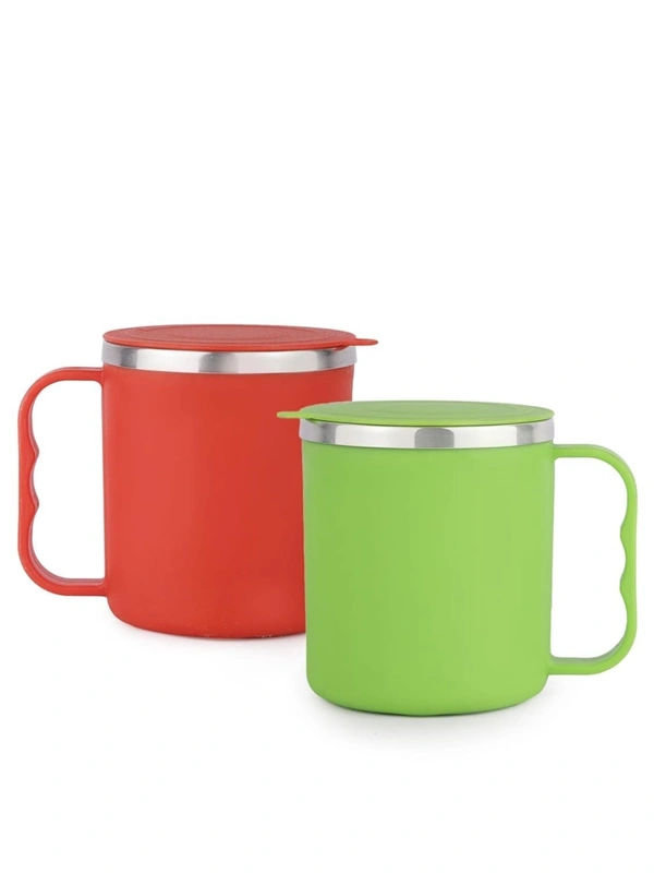 Stainless Steel, Plastic Coffee Mug with Lid,  Long Life Durable, Water tite Cup of Tea and Coffee