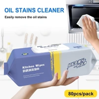 80 pcs Kitchen Cleaning Wipes | Strong Decontamination Kitchen Wipes | Disposable Kitchen Wet Wipes Household Cloth Towel For Removing Grease Stains And Cleaning Glass Table Wet Tissue Wipes