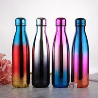 Rainbow Water Bottle, Multicolour Flask, Stainless Steel Double Wall Vacuum Insulated Water Bottle, Multicolor Tumbler, Insulated Water Bottle, Leak Proof Bottle 