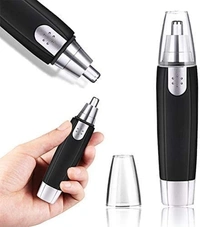 3 in 1 Electric Nose & Ear Hair Trimmer for Men & Women | Dual-edge Blades |Painless Nose and Ear Hair Remover Trimmer Eyebrow Flawless Electronic (Black)