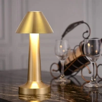 Touch Table Lamp, Metal Golden Finish, Bedroom Side Desk Light