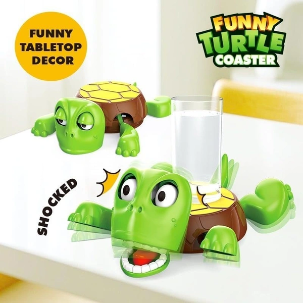 Green Turtle Cup Holder Funny Tea Coaster3d Printed The Turtle Shell Texture Provides Anti Slip and Heat Insulation of Being Deformed by a Cup Holder Liftable Limbs & Expressive Face Comedy Effect