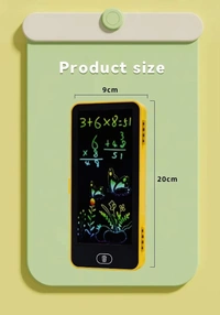 2in1 Pencil Case Geometry Box with LCD Tablet Graphic LCD Writing Tablet with Pencil Box Geometry Box Magic Pencil Case with LCD Board Tablet Birthday Gift Return Gift for Kids 