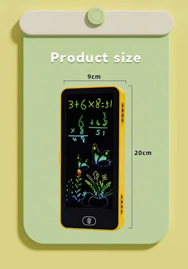 2in1 Pencil Case Geometry Box with LCD Tablet Graphic LCD Writing Tablet with Pencil Box Geometry Box Magic Pencil Case with LCD Board Tablet Birthday Gift Return Gift for Kids 