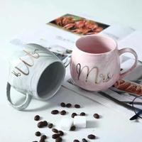 Ceramic Coffee Mug -Mr N Mrs Round Mugs For Couples, Printed Coffee And Tea Ceramic Mug Perfect Wedding Gift Mug Set (Pack Of 2), 300 ML