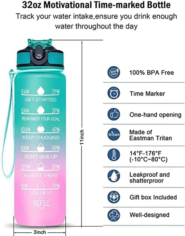 Motivational Sports Gym Bottle 1000ml