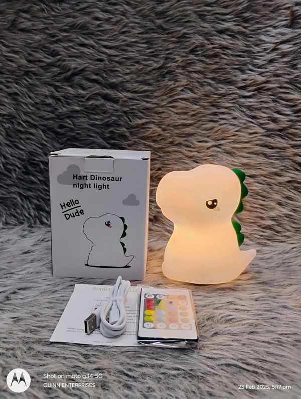 Dinosaur Night Light for Kids, 16 Color Changing Kids Night Light, Silicone Dinosaur Room Decor for Boys Night Light, Portable Battery Baby Night Light Dinosaur Lamp, Cute Lamp Dinosaur Gifts