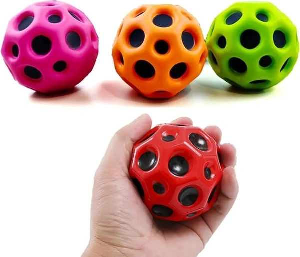 Super High Bouncing Ball, Super Hot Moon Ball and Space Balls for Kids and Adults,Improve Hand-Eye Coordination Bubble Ball Space Galaxy Bouncy Ball Easy to Grip 