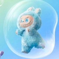 La-bubu 3rd Gen Action Figure Toy Monster Bunny Plush Keychain, Soft Furry Doll Toy, Rainbow Eyes, Creepy Smile, Bag Charm