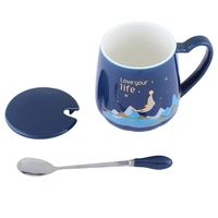 400 ml Love Your Life Coffee Mug, Mugs for Coffee, Diwali Gifts, Birthday Gift, Coffee Mug with Lid, Tea Mug, Cups and Mugs, Ceramic Coffee Mug, Cute Coffee Mug with Spoon