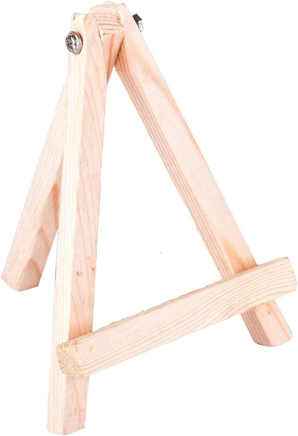 CANVAS 10 X 10 cm Mini Display Easel with Cotton Canvas Board for Painting, Pack of 2 Set - White