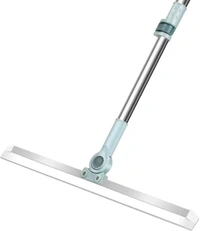Slim Wiper with Adjustable Long Handle 180° Rotatable Silicone Squeegee Scrubber,Easy to Clean,Great for Removing Stubborn Hair from Carpets,Stairs-Durable Plastic/Metal Household Sweeper