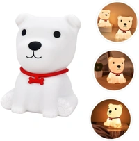 Silicone Puppy Kids Lamp, Cute Dog Lamp for Baby Room Decor