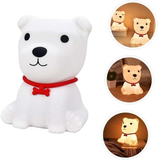 Silicone Puppy Kids Lamp, Cute Dog Lamp for Baby Room Decor