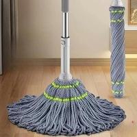 Stainless Steel Microfiber Twist Mop | Self-Wringing Squeeze Mop with Extendable Handle for Efficient Floor Cleaning | Reusable Dust Mop for Home, Office