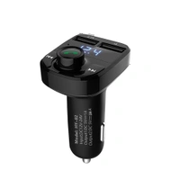 X8 Dual USB Car Charger Hands-Free Wireless Bluetooth FM Transmitter & Music Adapter, 2.0A & 1.0A Dual USB Port LCD MP3 Player which Supports TF Card and U Disk