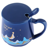 400 ml Love Your Life Coffee Mug, Mugs for Coffee, Diwali Gifts, Birthday Gift, Coffee Mug with Lid, Tea Mug, Cups and Mugs, Ceramic Coffee Mug, Cute Coffee Mug with Spoon