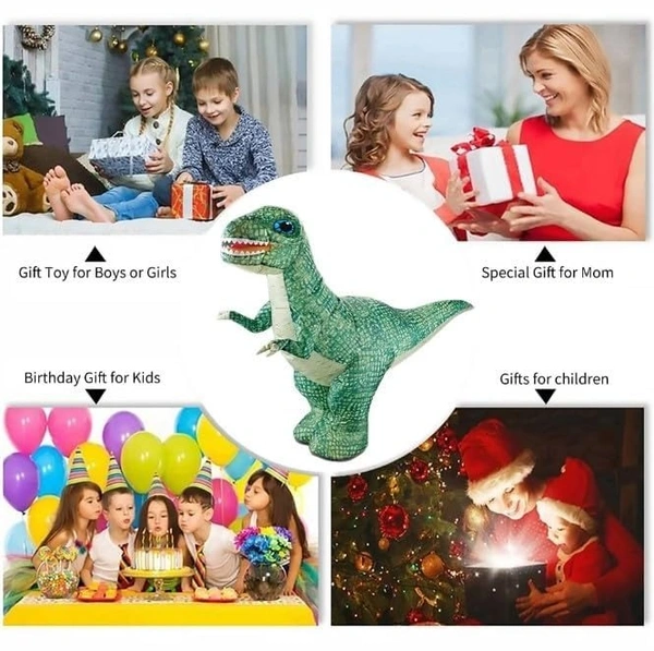 Giant Inflatable RC Dinosaur Toy – Big Remote Control Walking Dino with Lights | USB Rechargeable Electric Dinosaur for Kids (Multicolor)