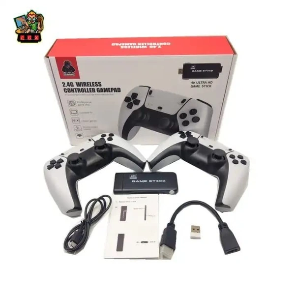  Game Stick with two wireless controllers 64gb 10000 for retro video game