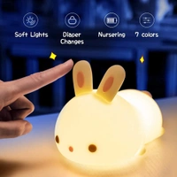 Cute Bunny Sillicone Night Lamp 