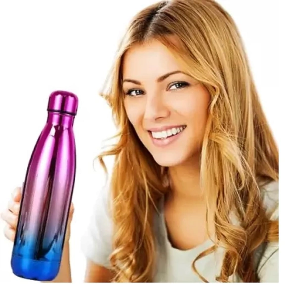 Rainbow Water Bottle, Multicolour Flask, Stainless Steel Double Wall Vacuum Insulated Water Bottle, Multicolor Tumbler, Insulated Water Bottle, Leak Proof Bottle 