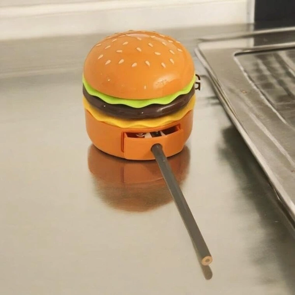 Burger Lamp Rechargable Desk/Table Lamp Light with Sharpener – Stylish and Functional Lighting Solution for Your Home and Office