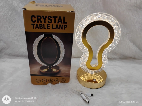 Guitar Shape, Crystal Table Lamp Cordless Luxury LampUSB Rechargeable
