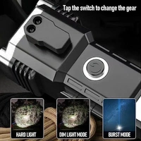  Torch Light,LED 3W Torch Light Rechargeable Torch Flashlight,Long Distance Beam Range Car Rescue Torch with Hammer Window Glass and Seat Belt Cutter Built Portable
