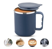 Coffee Mug with Lid Insulated Stainless Steel for Tea Milk Mug Inner Stylist Double Wall Cup for Home Office Restaurant Use Gift Pack of 1